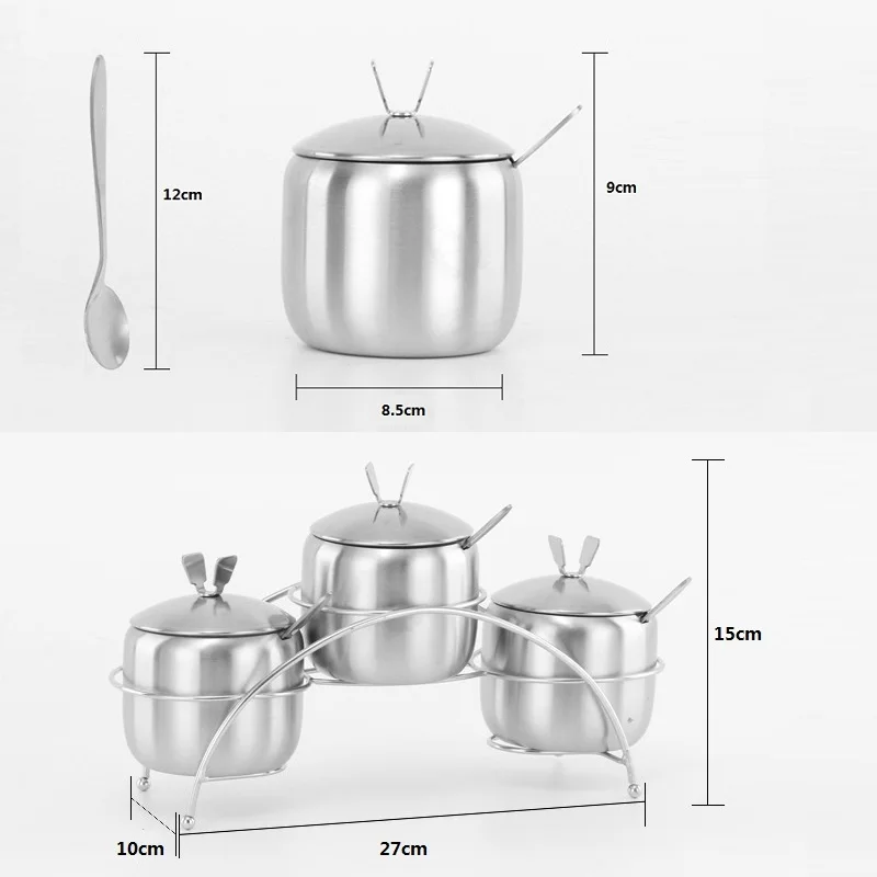 Palmybest Kitchen Supplies Apple Shape 304 Stainless Steel Condiment Pot Spice Container Salt Sugar Bowl Seasoning Jar and Spoon
Palmybest Kitchen Supplies Apple Shape 304 Stainless Steel Condiment Pot Spice Container Salt Sugar Bowl Seasoning Jar and Spoon