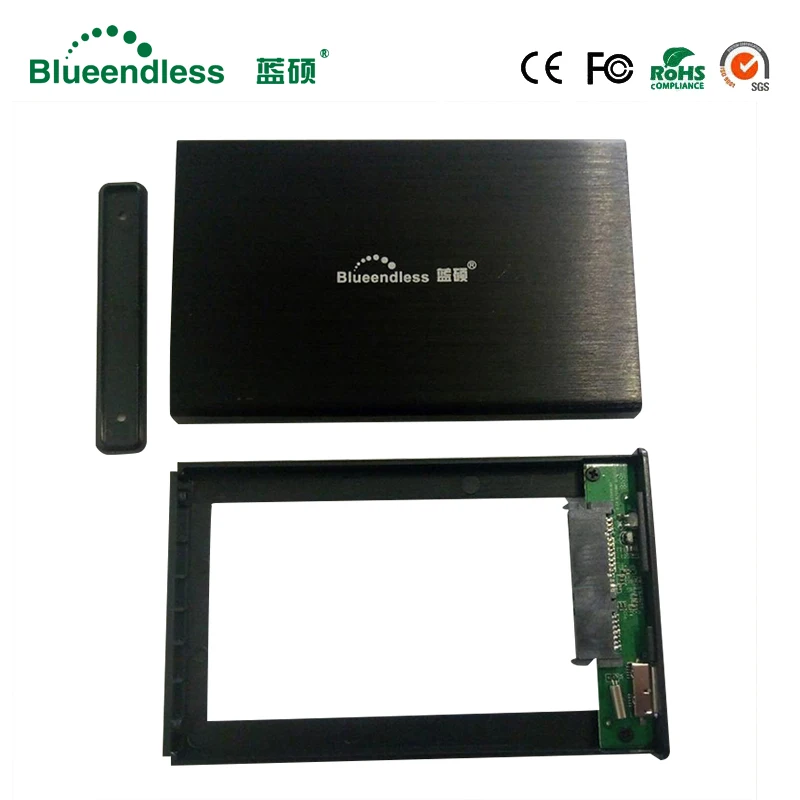 Алюминиевый корпус для жесткого диска 10 шт./лот 2 5 дюйма USB 3 0 Sata толщиной 7 9 мм