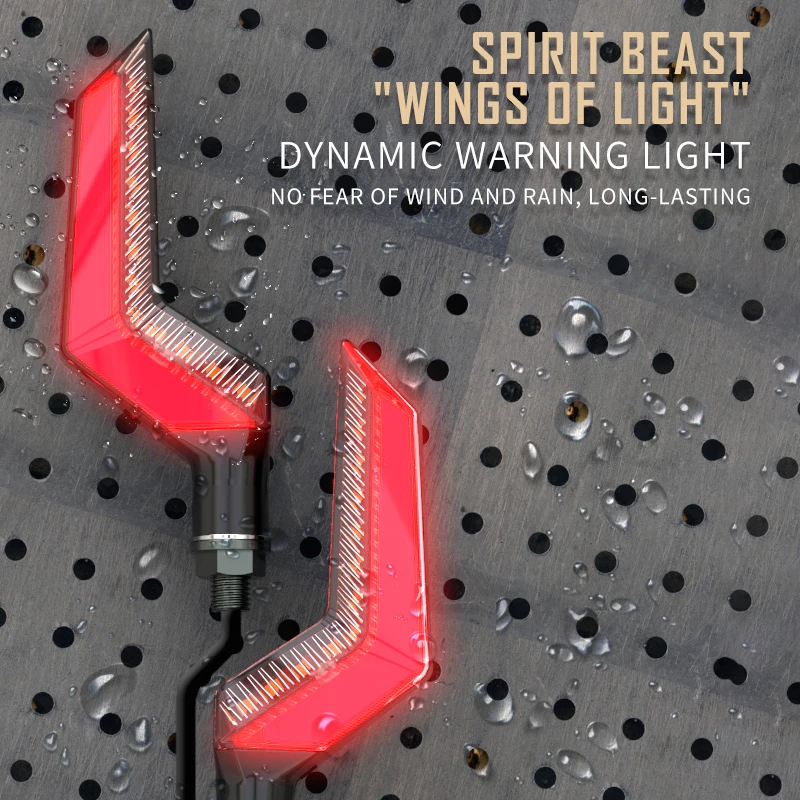 Spirit beast LED water turn signal conversion accessories 12V highlight signal lights decorative motorcycle universal indicator
Spirit beast LED water turn signal conversion accessories 12V highlight signal lights decorative motorcycle universal indicator
