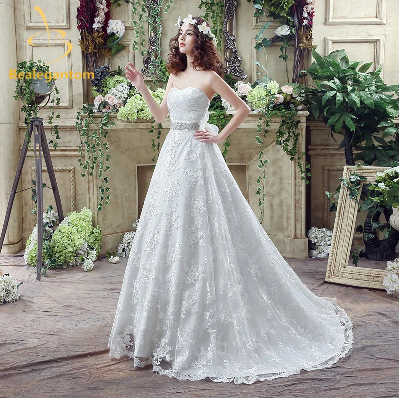Bealegantom 2019 New Lace Wedding Dresses With Appliques Lace Up Floor-Length Bridal Gowns Robe De Mariage In Stock 2-12 QA835
Bealegantom 2019 New Lace Wedding Dresses With Appliques Lace Up Floor-Length Bridal Gowns Robe De Mariage In Stock 2-12 QA835