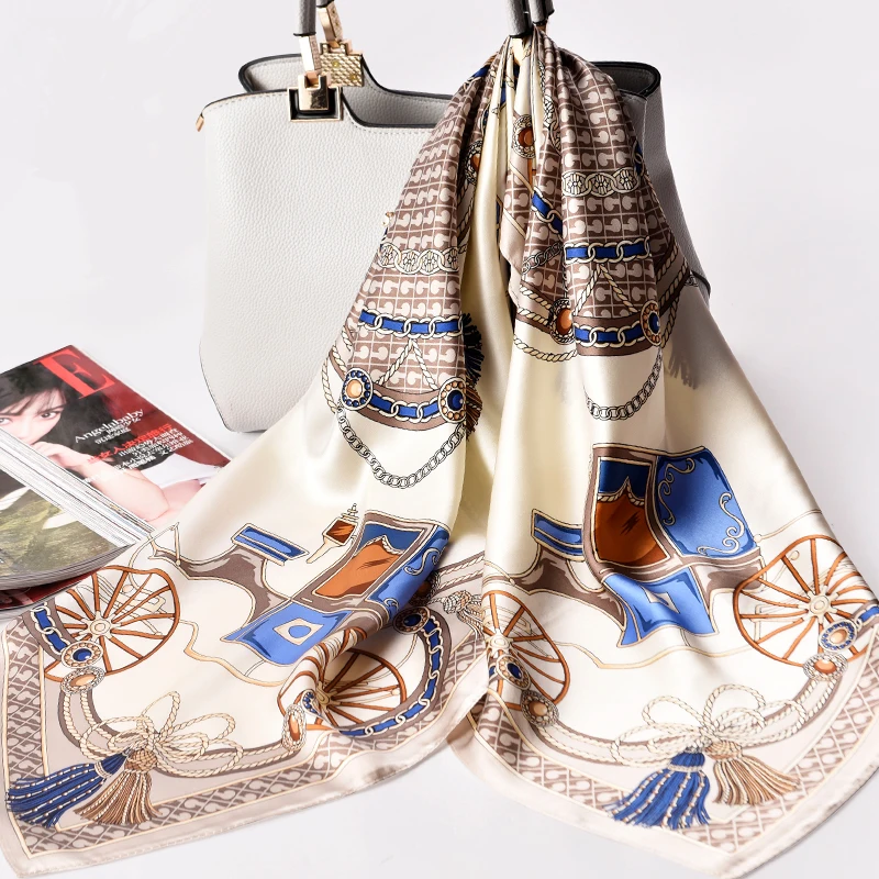 Women 100% Silk Scarf 88x88cm 2021 Luxury Shawls and Wraps for Ladies Hijab Bandana Vintage Print Square Silk Scarf Handkerchief
Women 100% Silk Scarf 88x88cm 2021 Luxury Shawls and Wraps for Ladies Hijab Bandana Vintage Print Square Silk Scarf Handkerchief