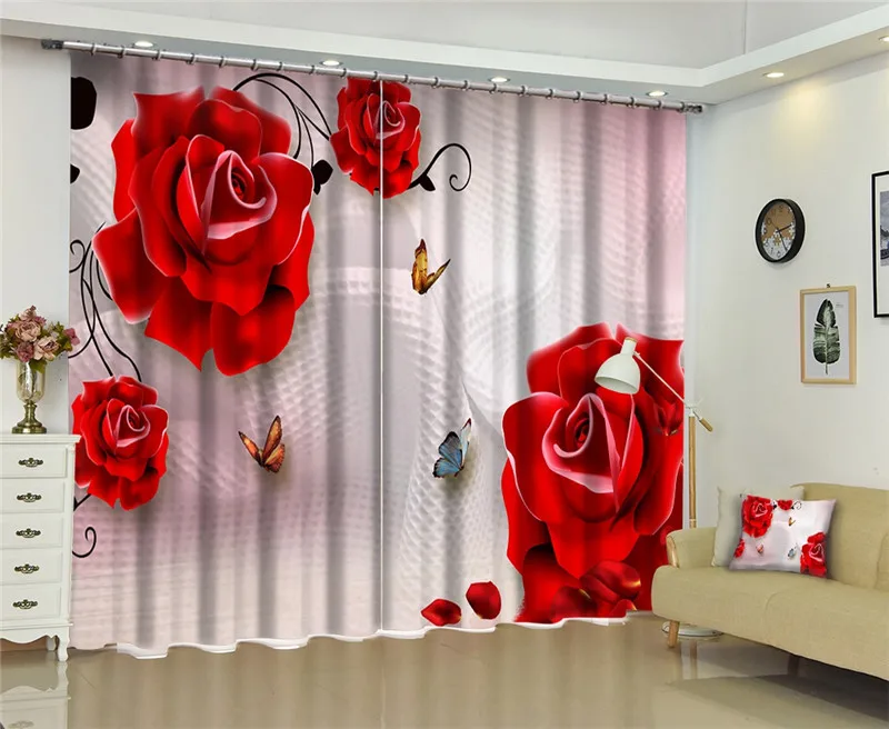 Red rose Window Blackout 3D Curtains set For Bed room Living room Office Hotel Home Wall Decorative Drape tapestry
Red rose Window Blackout 3D Curtains set For Bed room Living room Office Hotel Home Wall Decorative Drape tapestry