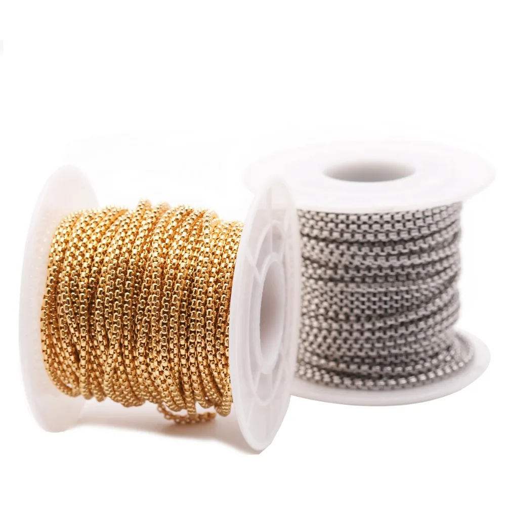 10Yards/Roll 2mm 2.5mm 3mm Gun Black Steel gold Color Stainless Steel Bulk Rolo Chain for Jewelry Making Materials Supplies
10Yards/Roll 2mm 2.5mm 3mm Gun Black Steel gold Color Stainless Steel Bulk Rolo Chain for Jewelry Making Materials Supplies