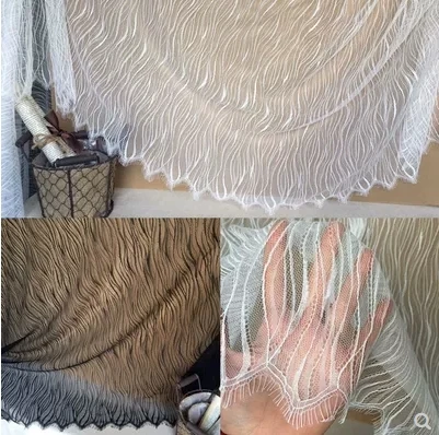 3M/ Pack Eyelash Lace Fabric DIY Decorative High Quality Soft Off White Nylon Eyelash Lace Trim Wedding Dress Fabric 150 cm
3M/ Pack Eyelash Lace Fabric DIY Decorative High Quality Soft Off White Nylon Eyelash Lace Trim Wedding Dress Fabric 150 cm