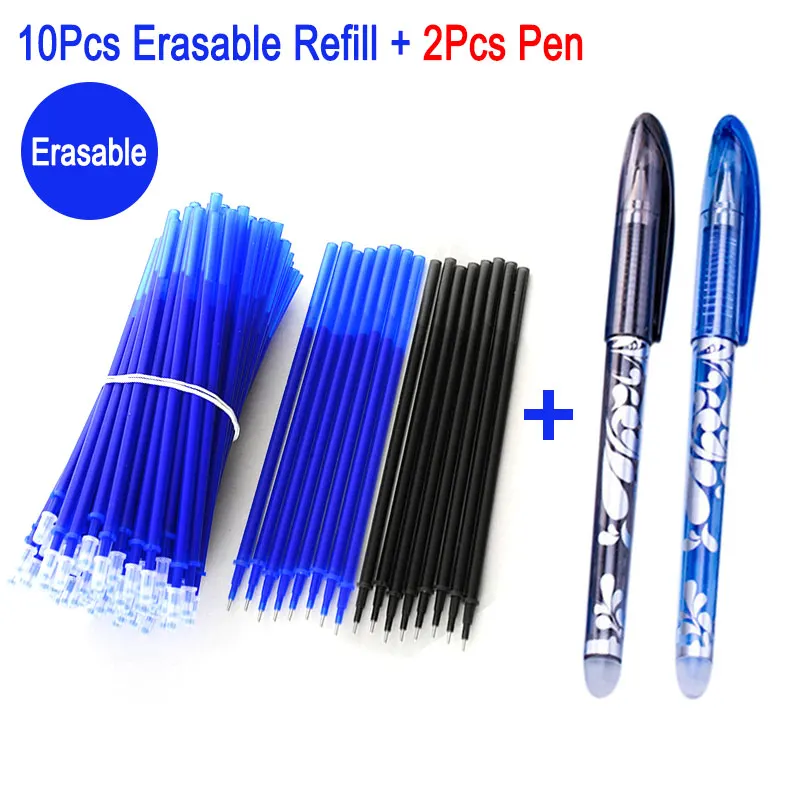 DELVTCH 2+10Pcs/Set Gel Pen 0.5mm Magic Erasable Pen Refill Rod Blue Black Ink Washable School Office Writing Painting Stationer
DELVTCH 2+10Pcs/Set Gel Pen 0.5mm Magic Erasable Pen Refill Rod Blue Black Ink Washable School Office Writing Painting Stationer