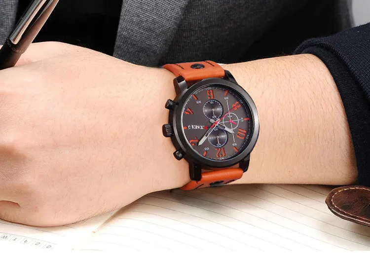 2021 Hot Sales O.T.SEA Brand Soft Pu Leather Watch Men Military Sports Quartz Wristwatch Relogio Masculino 8192
2021 Hot Sales O.T.SEA Brand Soft Pu Leather Watch Men Military Sports Quartz Wristwatch Relogio Masculino 8192