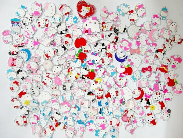 wholesale Free shipping New 50pcs Hot Sale Hello Kitty Mix style zinc alloy metal enamel charms pendant | Украшения и аксессуары
