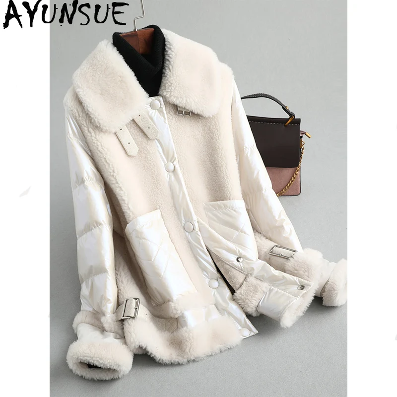 AYUNSUE Real Fur Coat Female Down Jacket 2020 Autumn Winter Jacket Women 100% Wool Coats and Jackets Women Korean Outwear MY3662
AYUNSUE Real Fur Coat Female Down Jacket 2020 Autumn Winter Jacket Women 100% Wool Coats and Jackets Women Korean Outwear MY3662