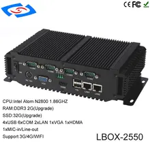 High Performance Embedded Industrial Fanless MiNi PC With XP/Win7/Win8/Win10/Linux 2xLAN 4xUSB Used For Kiosk Solution