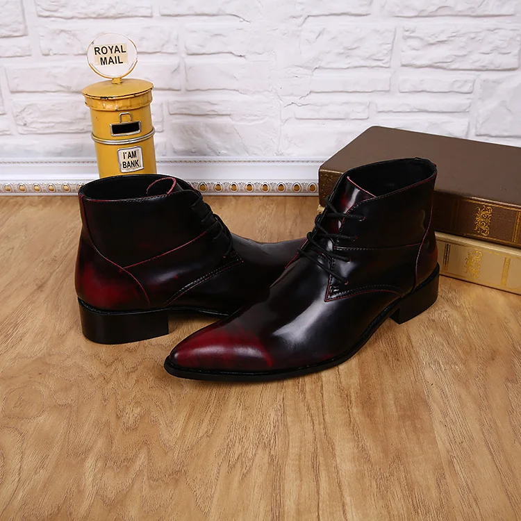 Luxury British Style Lace-Up Men Ankle Leather Motorcycle Cowboy Boots Gradient Zapatos De Hombre De Vestir
Luxury British Style Lace-Up Men Ankle Leather Motorcycle Cowboy Boots Gradient Zapatos De Hombre De Vestir