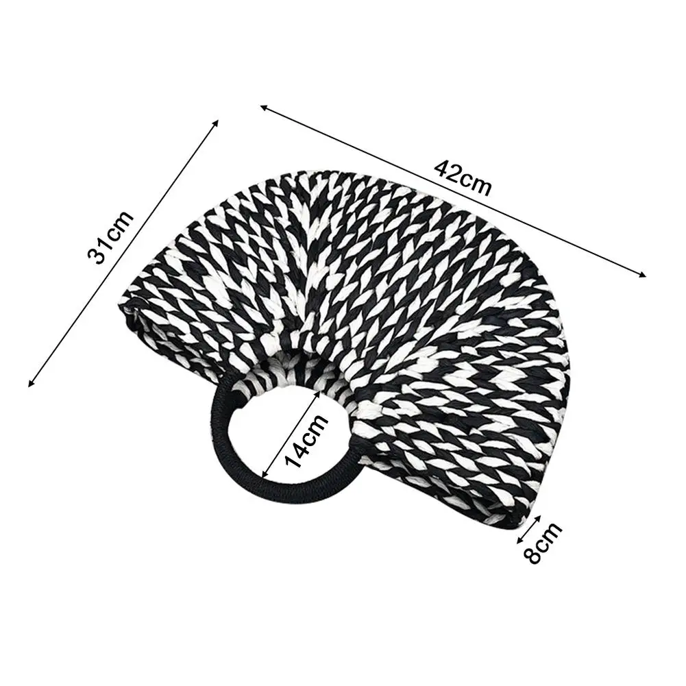Vintage Beach Tote Bag Handbag Fashion Paper Rope Straw Woven Bag Half Moon Shape Color Contrast Ladies Handbags For Women Totes
Vintage Beach Tote Bag Handbag Fashion Paper Rope Straw Woven Bag Half Moon Shape Color Contrast Ladies Handbags For Women Totes