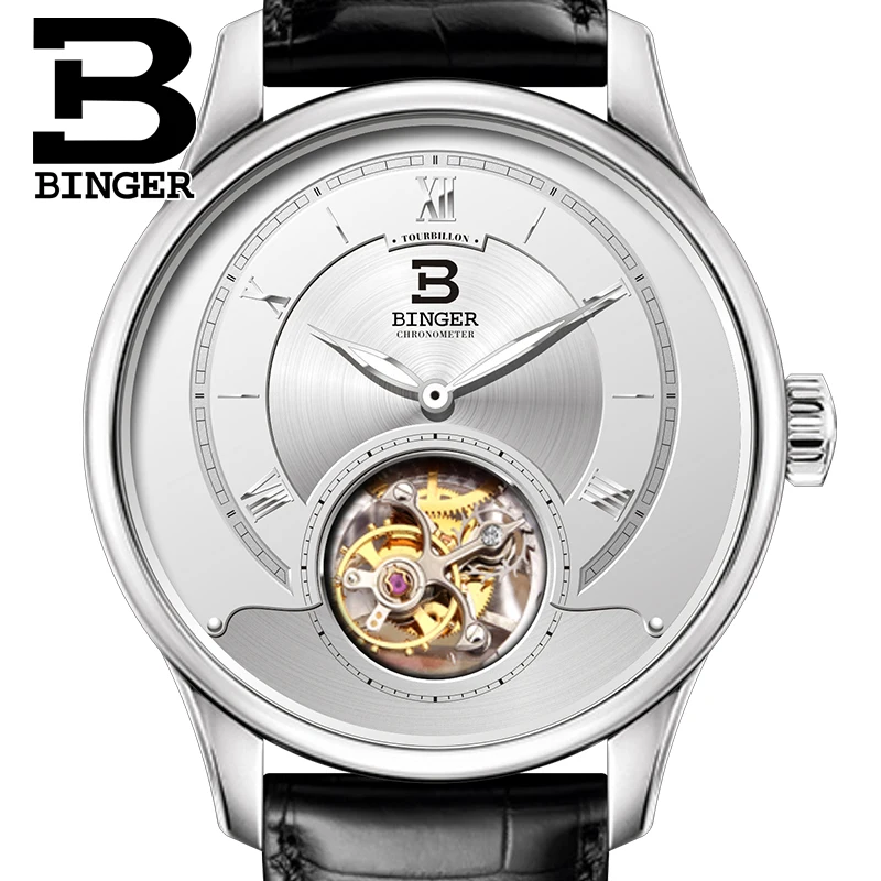 Luxury Switzerland BINGER Watches Men Japan Seagull Automatic Movement Tourbillon Sapphire Alligator Hide Men's Watch B80805-1
Luxury Switzerland BINGER Watches Men Japan Seagull Automatic Movement Tourbillon Sapphire Alligator Hide Men's Watch B80805-1