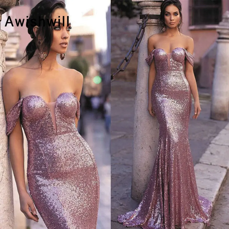 Sexy Mermaid Prom Dress 2019 Sequins Off The Shoulder Evening Dress Women Formal Gown
Sexy Mermaid Prom Dress 2019 Sequins Off The Shoulder Evening Dress Women Formal Gown