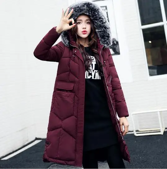 Womens winter coat thick warm winter jacket women big fur collar hooded female coats and jackets long cotton parkas large size
Womens winter coat thick warm winter jacket women big fur collar hooded female coats and jackets long cotton parkas large size