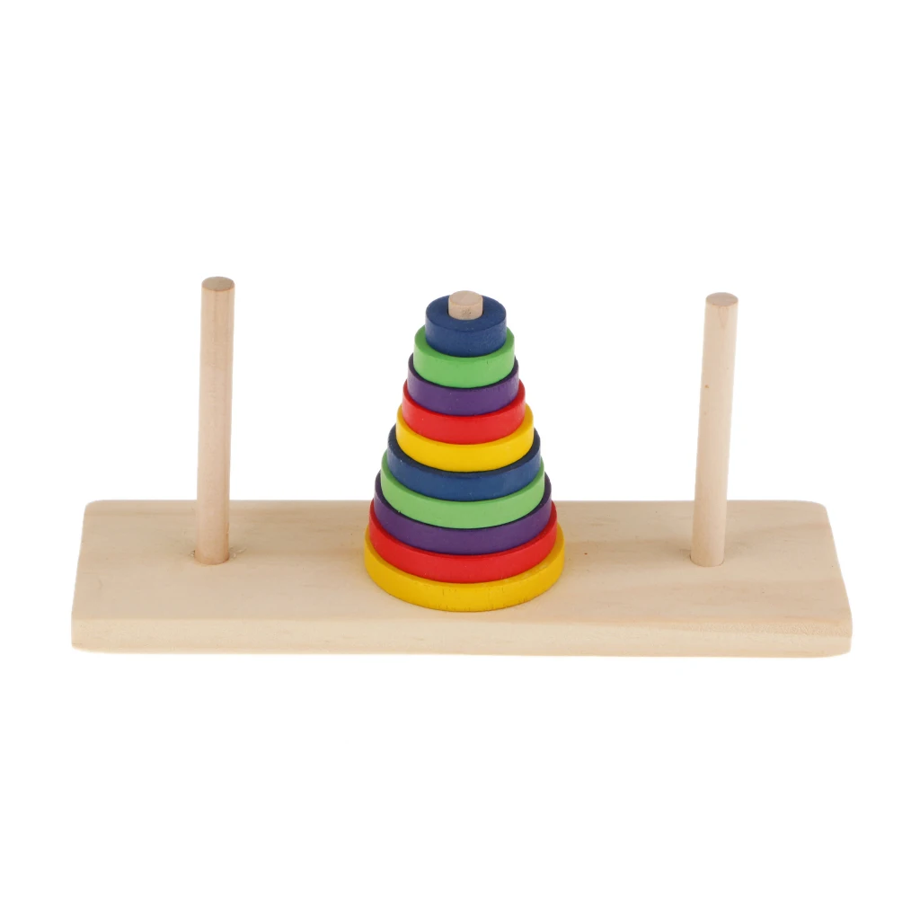 Colorful Wooden Tower of Hanoi Toy Traditional Indian Game Family Home Play Educational Kids Child Birthday Gift Classical Game
Colorful Wooden Tower of Hanoi Toy Traditional Indian Game Family Home Play Educational Kids Child Birthday Gift Classical Game