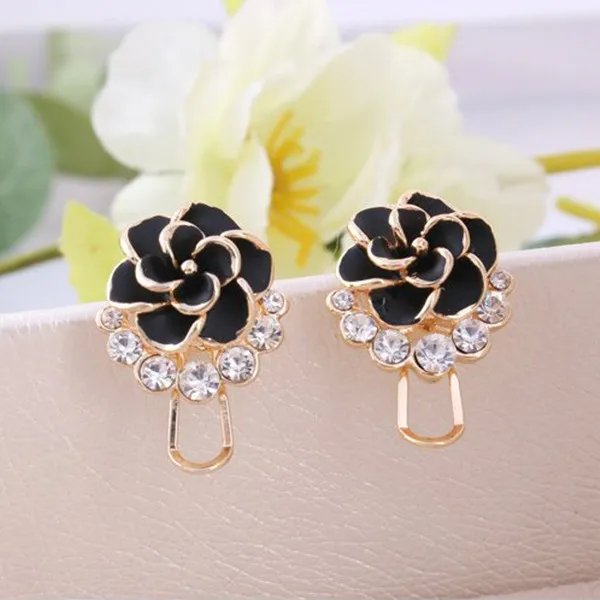 COWNINE Fashion simple creative personality camellia glue black women rose ear clip earrings gift jewelry
COWNINE Fashion simple creative personality camellia glue black women rose ear clip earrings gift jewelry