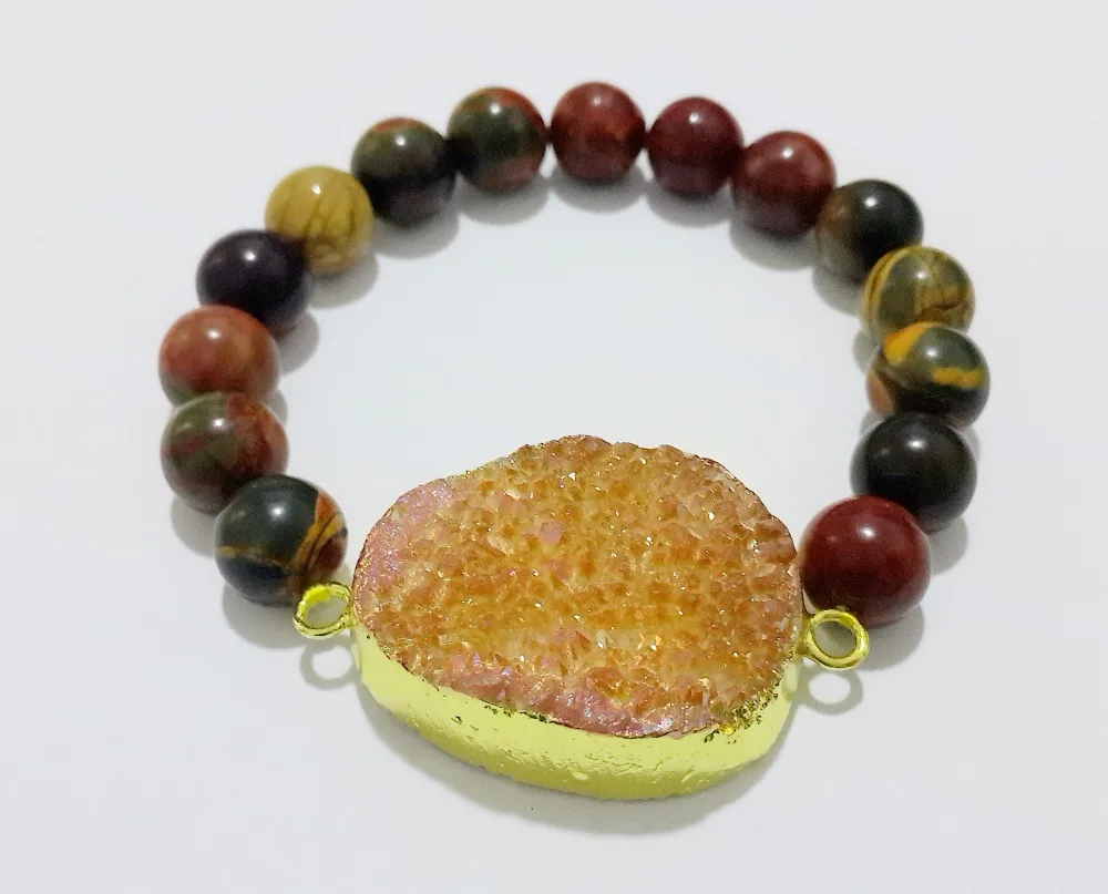 drusy Bracelets Natural Geode Agat e drusy jewelry necklace 5pcs/lot Picasso Jaspe r Stone necklace
drusy Bracelets Natural Geode Agat e drusy jewelry necklace 5pcs/lot Picasso Jaspe r Stone necklace