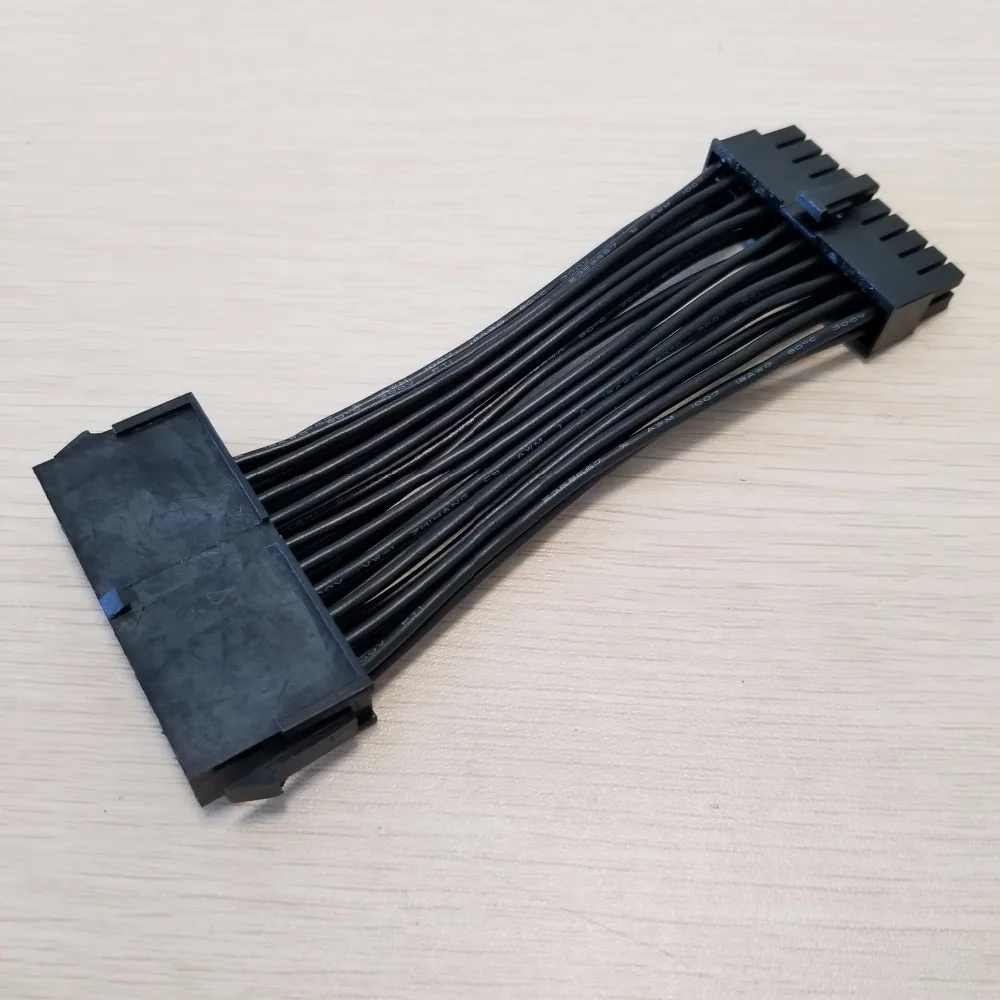 Блок питания ATX 24Pin к 20Pin гнездо мужчине адаптер конвертер 18AWG 10 см для ПК