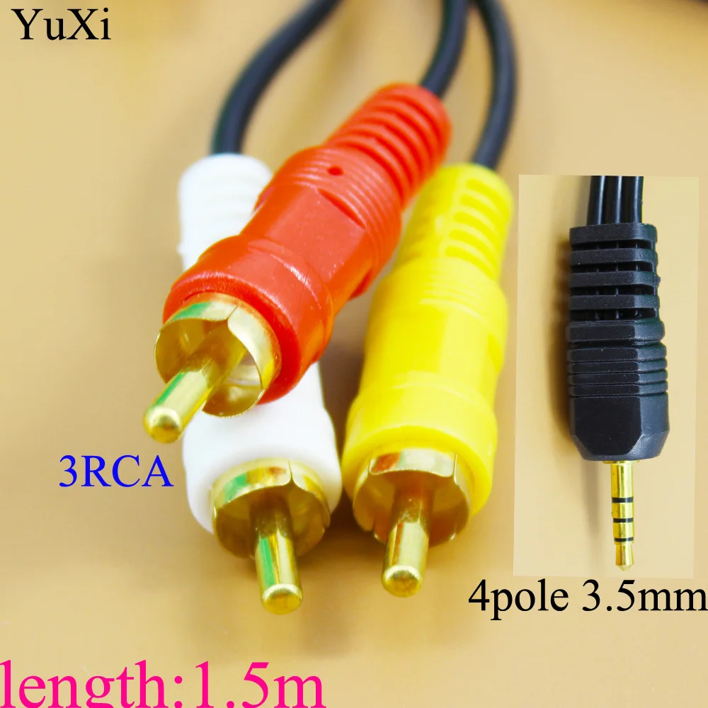 YuXi 3.5mm Jack Plug to 3 RCA Adapter Cable Male to Male DVD VCR Audio Video Stereo TV AV Cable Wire Cord
YuXi 3.5mm Jack Plug to 3 RCA Adapter Cable Male to Male DVD VCR Audio Video Stereo TV AV Cable Wire Cord