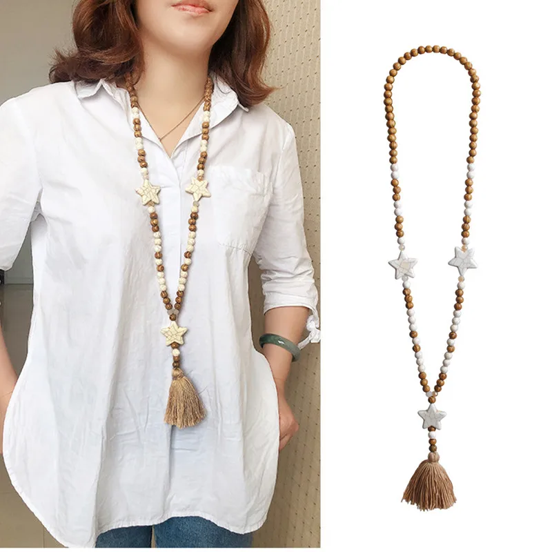 12 Colors Hand made Stone Jewelry White Butterfly Star Heart Stone Tassel Necklaces Wood Beads Long Necklace Women Sweater Chain
12 Colors Hand made Stone Jewelry White Butterfly Star Heart Stone Tassel Necklaces Wood Beads Long Necklace Women Sweater Chain
