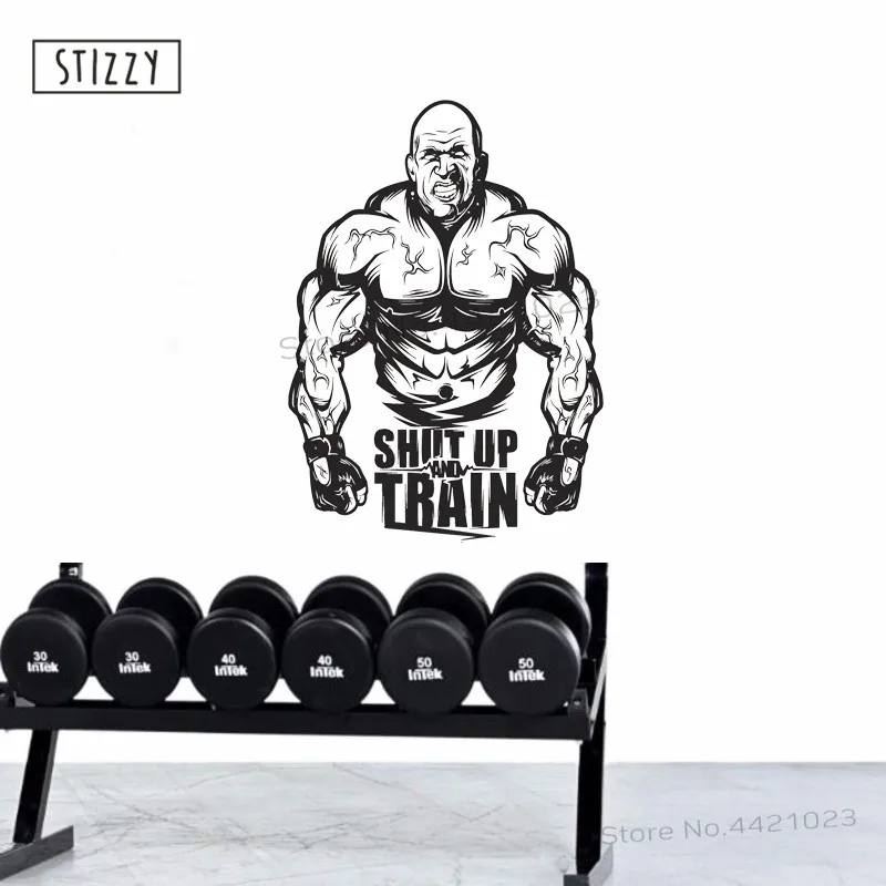 Настенная Наклейка stizzy Gym Бодибилдинг виниловые наклейки на стену мотивационные