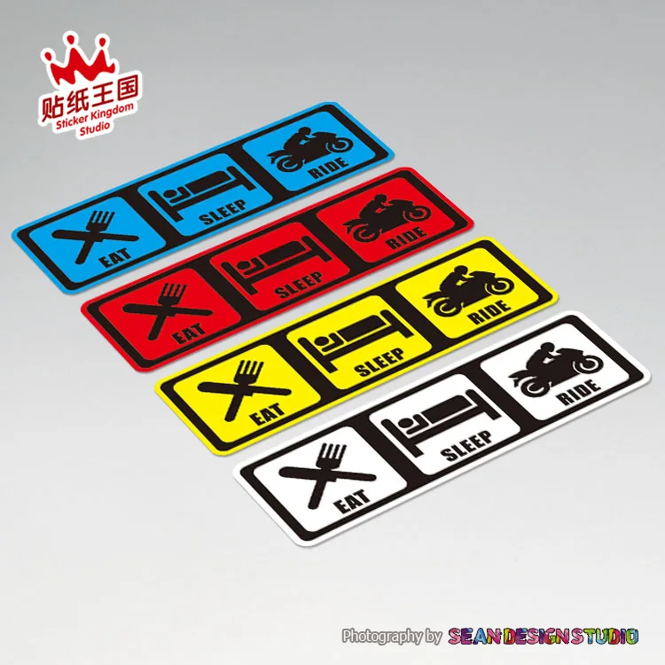 EAT SLEEP ездить для Kawasaki Suzuki Ducati Aprilia KTM BMW HONDA Мотоцикл наклейки Водонепроницаемый Светоотражающие 24
EAT SLEEP ездить для Kawasaki Suzuki Ducati Aprilia KTM BMW HONDA Мотоцикл наклейки Водонепроницаемый Светоотражающие 24