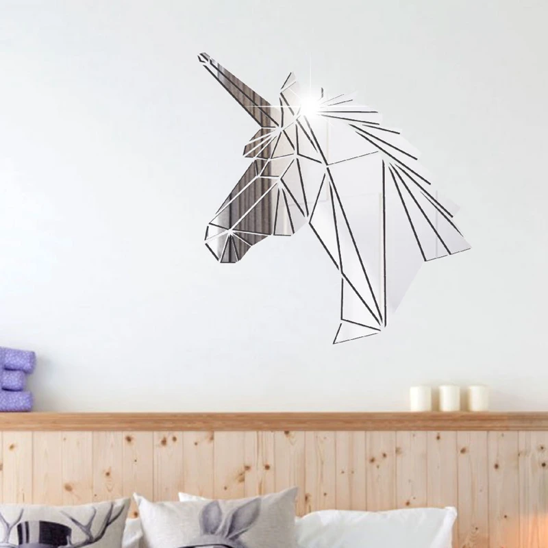 Unicorn Mirror Wall Sticker 3D Horse Geometric Acrylic Sticker Mirror Surface Wall Stickers For Kids Room Living Room Home Decor
Unicorn Mirror Wall Sticker 3D Horse Geometric Acrylic Sticker Mirror Surface Wall Stickers For Kids Room Living Room Home Decor