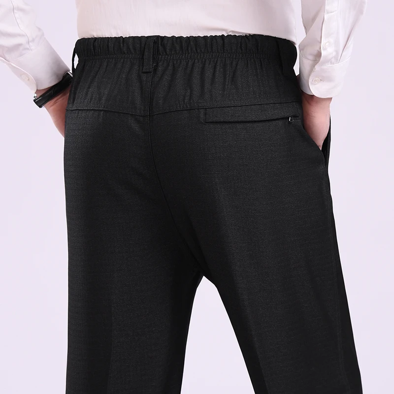 Фото Уличные мужские брюки с эластичным поясом толстые свободные длинные высокой
