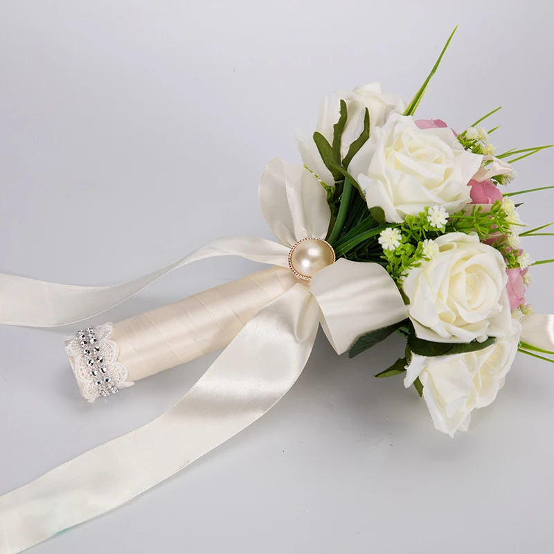 Artificial Wedding Flowers Wedding Bouquets For Brides Handmade 7 Colors Bridal Bouquets with Ribbon Buque de noiva
Artificial Wedding Flowers Wedding Bouquets For Brides Handmade 7 Colors Bridal Bouquets with Ribbon Buque de noiva