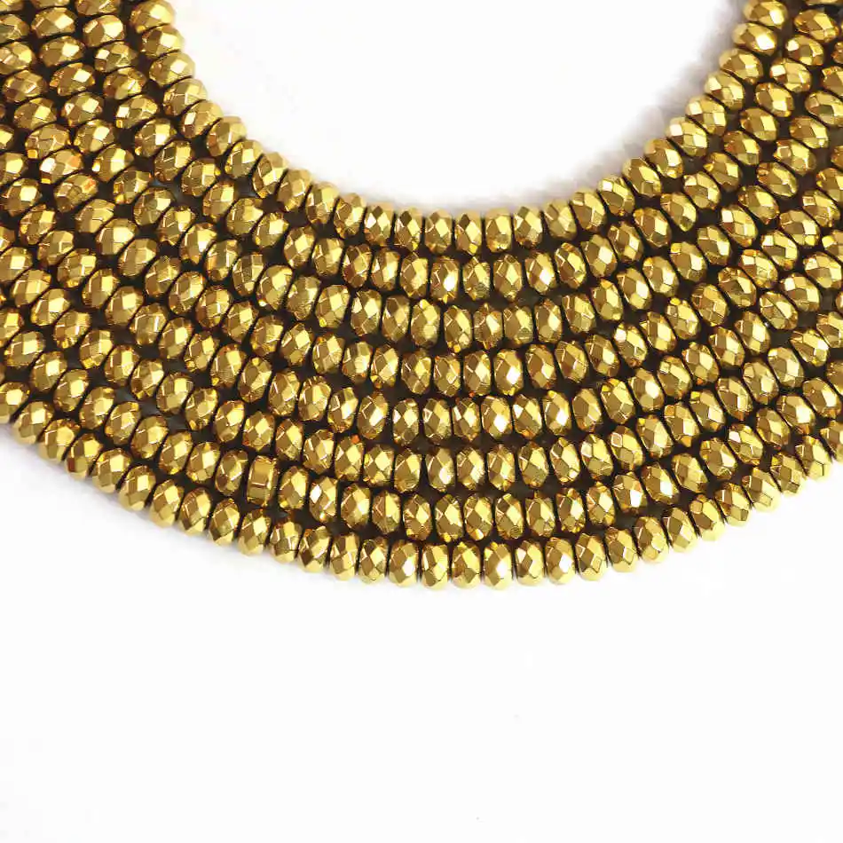 HOT gold-color Hematite stone 2X4mm 4X6mm 5X8mm 6X10mm abacus faceted beads loose Beads 15 inches B207
HOT gold-color Hematite stone 2X4mm 4X6mm 5X8mm 6X10mm abacus faceted beads loose Beads 15 inches B207