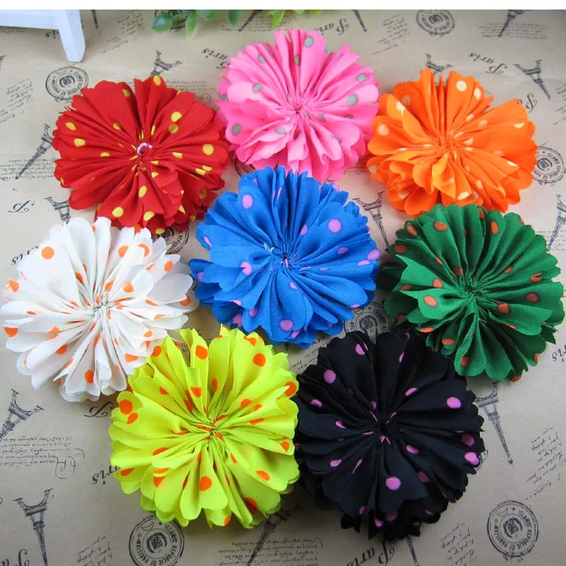 24pcs/lot Fluorescents ploka dots silk flower fabric flower children hair accessory Clothing Accessories
24pcs/lot Fluorescents ploka dots silk flower fabric flower children hair accessory Clothing Accessories