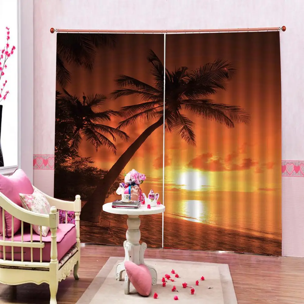 Sunset landscape 3D Curtain Luxury Blackout Window Curtain Living Room yellow beach coconut tree curtains
Sunset landscape 3D Curtain Luxury Blackout Window Curtain Living Room yellow beach coconut tree curtains