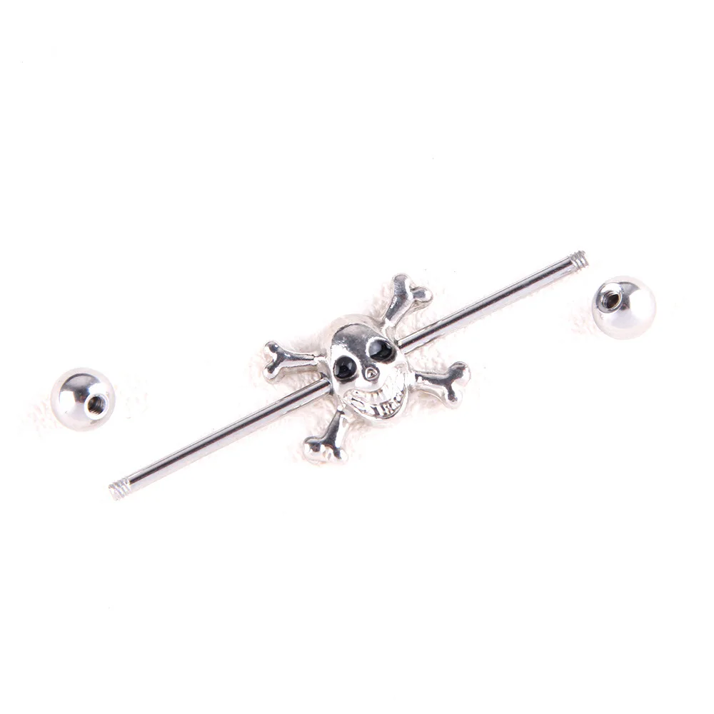 MODRSA 1Piece Skull Skeleton Ear Plugs Tunnels Long Industrial Barbell Stainless Steel Tragus Cartilage Piercing Body Jewelry
MODRSA 1Piece Skull Skeleton Ear Plugs Tunnels Long Industrial Barbell Stainless Steel Tragus Cartilage Piercing Body Jewelry