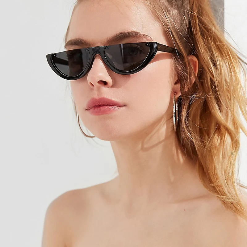 PLINTH винтажные женские солнцезащитные очки с кошачьим глазом Ray Bann полуоправы