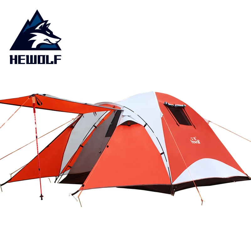 Hewolf Waterproof Tourist Tents 4 Person Outdoor Camping Double Layer One hall one bedroom 3 Seasons Hiking Camping Family Tent
Hewolf Waterproof Tourist Tents 4 Person Outdoor Camping Double Layer One hall one bedroom 3 Seasons Hiking Camping Family Tent