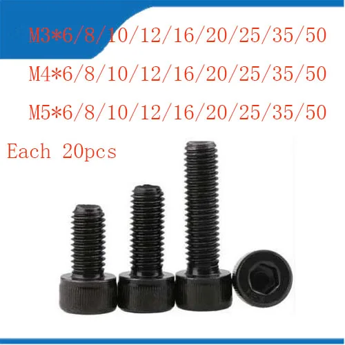 Metric Thread DIN912 M3/4/5 Carbon Steel Hex Socket Head Cap Screw Bolts Brand New
Metric Thread DIN912 M3/4/5 Carbon Steel Hex Socket Head Cap Screw Bolts Brand New