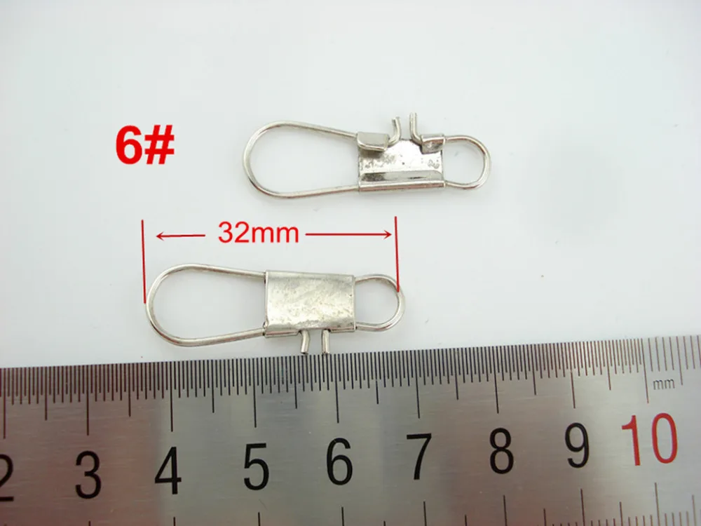 100Pcs* 6# Fishing Interlock Snap Stainless Steel Fishing Snap Lure Hook Connector
100Pcs* 6# Fishing Interlock Snap Stainless Steel Fishing Snap Lure Hook Connector