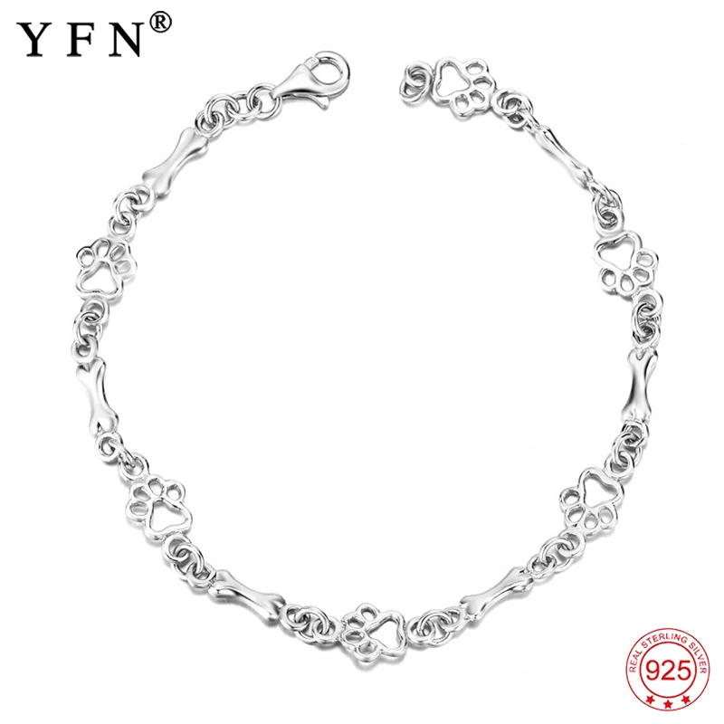 YFN Real 925 Sterling Silver Women Bracelets Bangle Dog Paw Cute Jewelry Chain Bracelet 19CM Bracelet Argent 925 Silver Bracelet
YFN Real 925 Sterling Silver Women Bracelets Bangle Dog Paw Cute Jewelry Chain Bracelet 19CM Bracelet Argent 925 Silver Bracelet