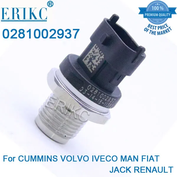 ERIKC Rail Pressure Sensor 0281002937 Vehicle Sensors 0 281 002 937 For CUMMINS FOR VOLVO IVECO MAN FIAT FOR JACK RENAULT
ERIKC Rail Pressure Sensor 0281002937 Vehicle Sensors 0 281 002 937 For CUMMINS FOR VOLVO IVECO MAN FIAT FOR JACK RENAULT