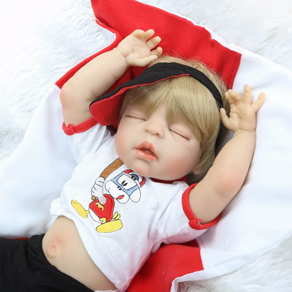NPK boy doll reborn 23"full silicone reborn dolls for baby child gift toys real sleeping new born bebe silicone reborn bonecas
NPK boy doll reborn 23"full silicone reborn dolls for baby child gift toys real sleeping new born bebe silicone reborn bonecas