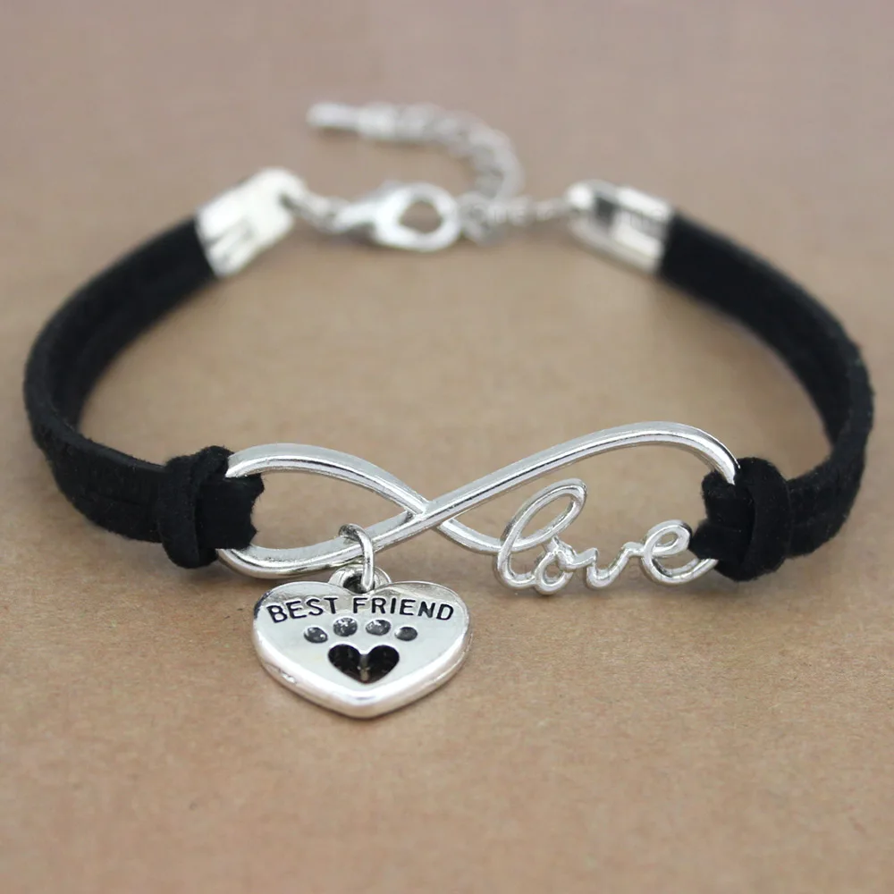 Best Friends Dog Paws Heart Unicorn Animal Infinity Love Charm Bracelets Women Men Girl Boy Unisex Jewelry 20 Colors to Choose
Best Friends Dog Paws Heart Unicorn Animal Infinity Love Charm Bracelets Women Men Girl Boy Unisex Jewelry 20 Colors to Choose