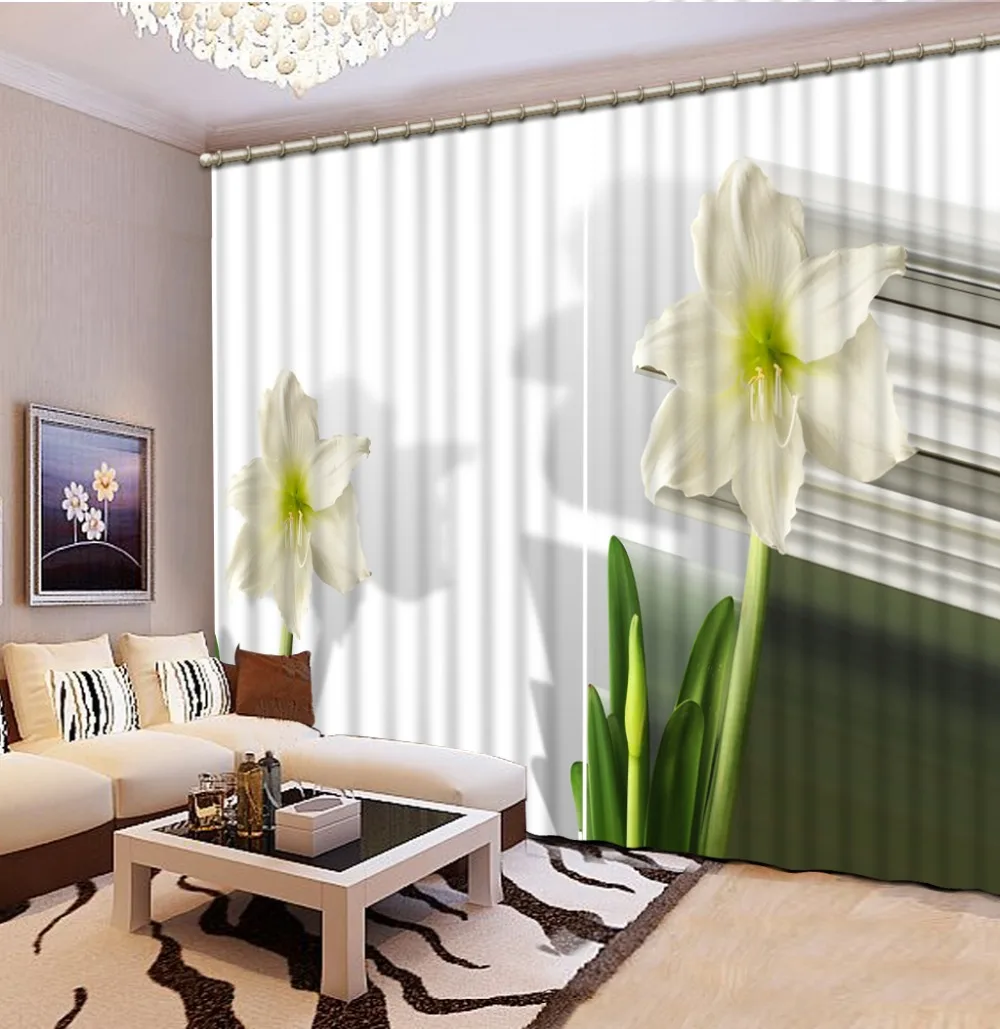 window curtains for living room white flower custom curtain Fashion 3D Home Decor Beautiful
window curtains for living room white flower custom curtain Fashion 3D Home Decor Beautiful