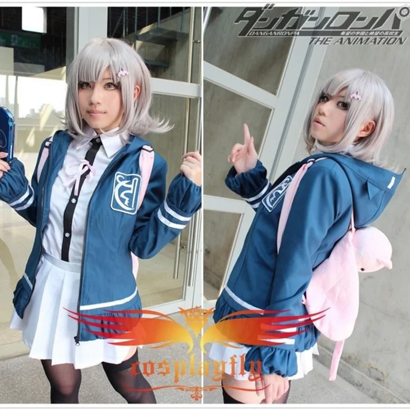 Danganronpa Dangan Ronpa Chiaki Nanami супер DanganRonpa Косплей Костюм на заказ синяя куртка Униформа