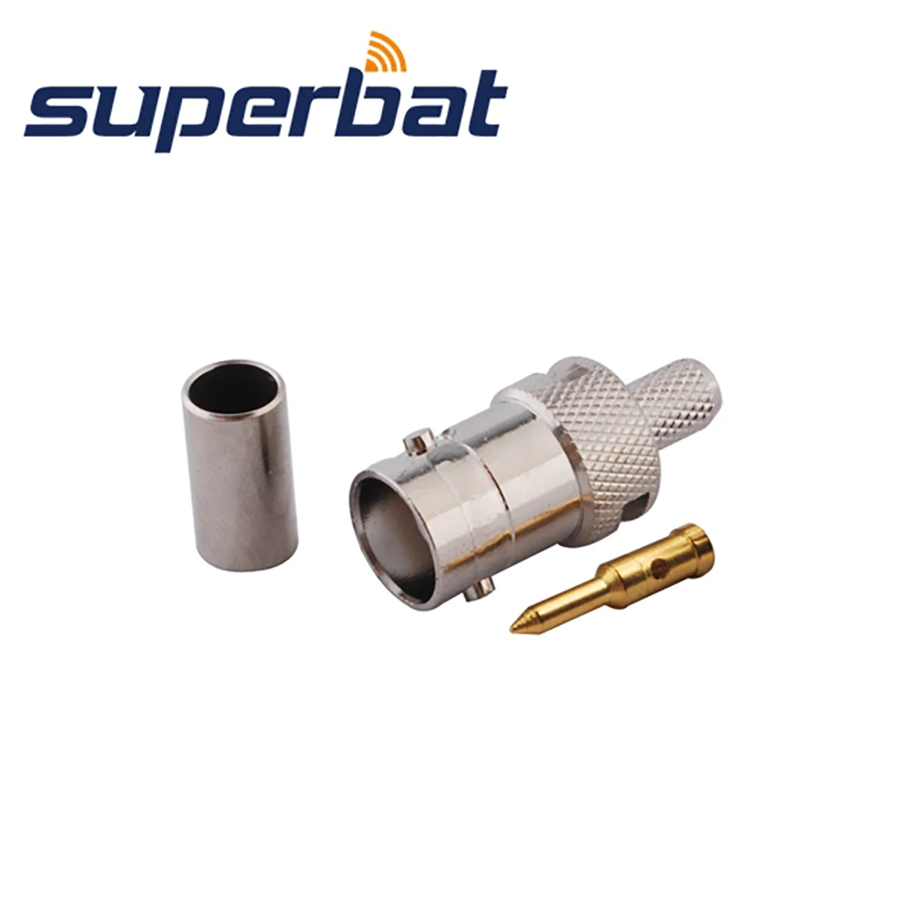 Superbat 10pcs RP-BNC Crimp Jack(Male Pin) Connector for Coaxial Cable RG58,RG142,LMR195
Superbat 10pcs RP-BNC Crimp Jack(Male Pin) Connector for Coaxial Cable RG58,RG142,LMR195