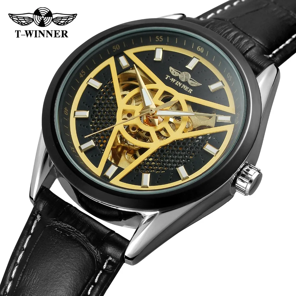 T-Winner Men's Watch Luxury Skeleton Automatic Self-wind Genuine Leather Strap Famous Brand Gift Wristwatch WRG8147M3
T-Winner Men's Watch Luxury Skeleton Automatic Self-wind Genuine Leather Strap Famous Brand Gift Wristwatch WRG8147M3