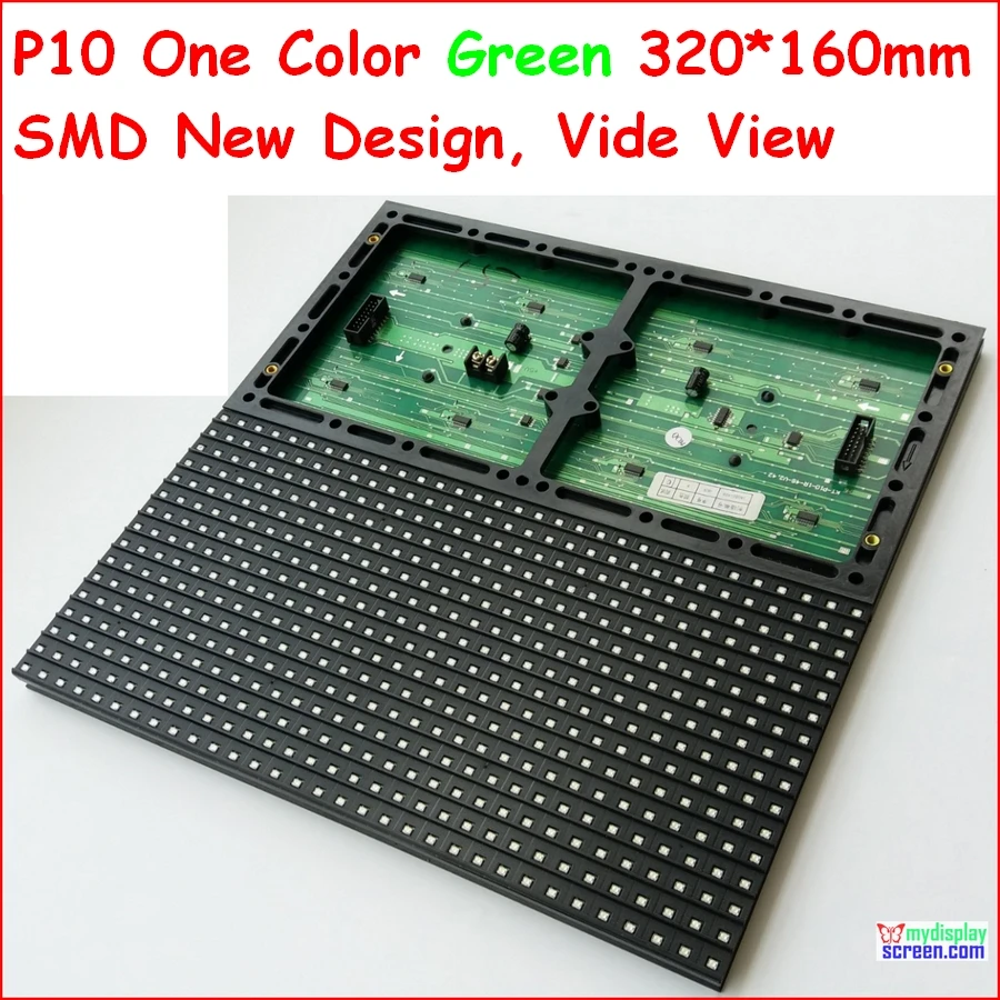 

p10 smd semi-outdoor indoor green 320*160 32*16 , hub12 monochrome, p10 green led panel,SMD wide view angle,high brightness