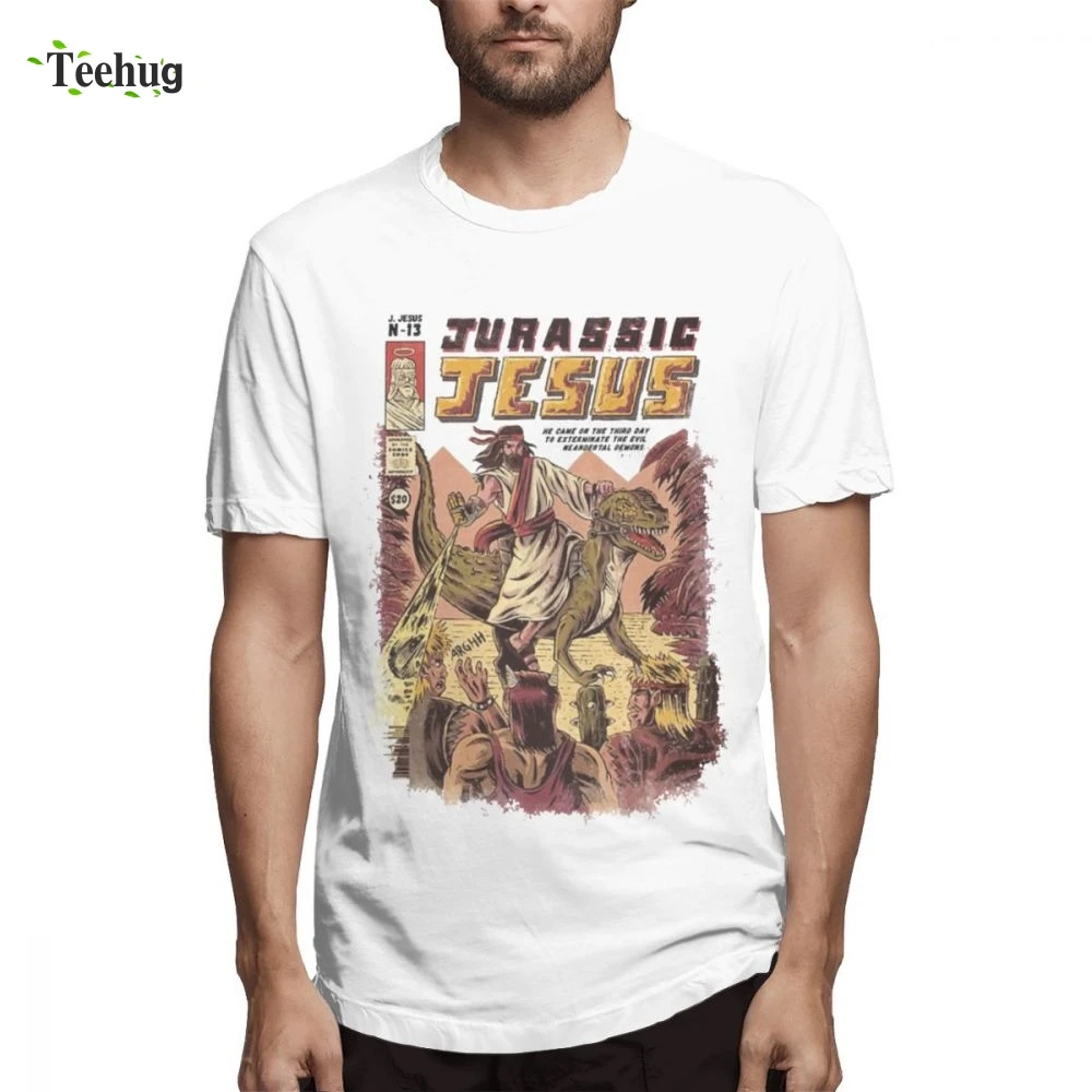 Vintage For Boy Jurassic Jesus Animal Dinosaur Jesus Christ T shirt Popular Camiseta Casual Unique Pure Cotton For Man Tees
Vintage For Boy Jurassic Jesus Animal Dinosaur Jesus Christ T shirt Popular Camiseta Casual Unique Pure Cotton For Man Tees