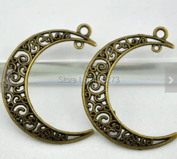 Wholesale DIY Accessory Jewelry Making - 26X38MM 10PCS Antique Bronze Filigree Moon Shape Earring Findings Charm Pendants
Wholesale DIY Accessory Jewelry Making - 26X38MM 10PCS Antique Bronze Filigree Moon Shape Earring Findings Charm Pendants