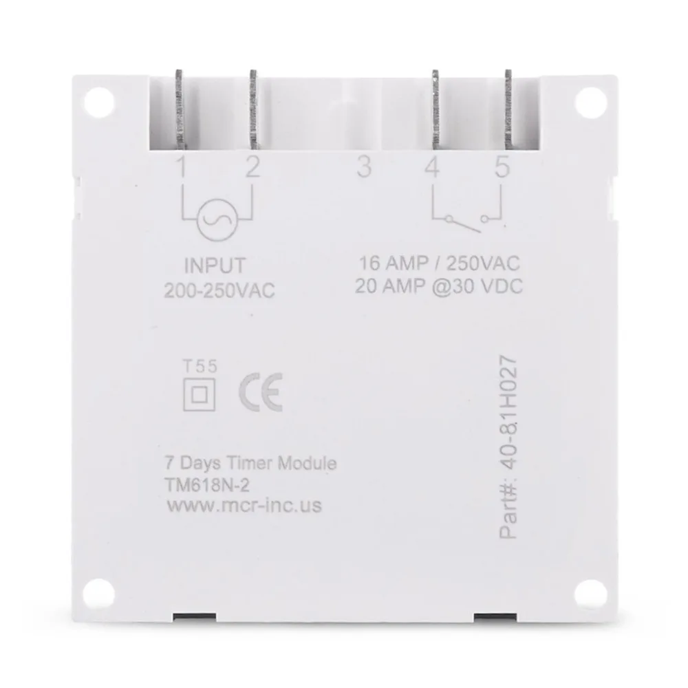 SINOTIMER TM618N-2 220 В LCD Цифровой AC программируемый таймер с UL указанным реле внутри