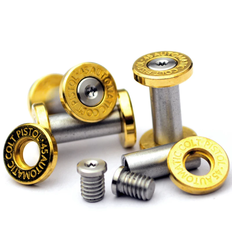 2 sets Diy Knife material Making knife Handle screw rivet Brass bottom fire stainless steel 20 size
2 sets Diy Knife material Making knife Handle screw rivet Brass bottom fire stainless steel 20 size